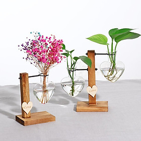 2pcs Glass Terrariumin Test Tube Vase Planter Hydroponic Plants DIY Garden
