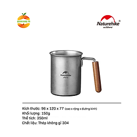 Bộ cốc, đĩa, dụng cụ ăn dã ngoại bằng thép Naturehike NH21SJ001 [Hàng chính hãng