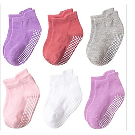 Set 6 đôi tất trơn chống trượt cho bé