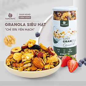 Hình ảnh Granola siêu hạt 15% yến mạch TANU NUTS, ngũ cốc ăn kiêng giảm cân không đường tốt cho gym, yoga