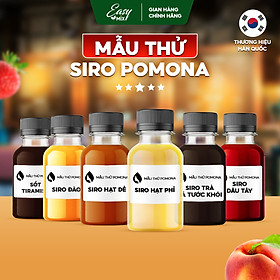 Siro Dâu Tây POMONA Strawberry Syrup Nguyên Liệu Pha Chế Hàn Quốc Chai Thủy Tinh 1 lít