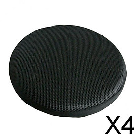 4xBar Stool Covers Round Chair Seat Cover Sleeve Protector Black 33cm