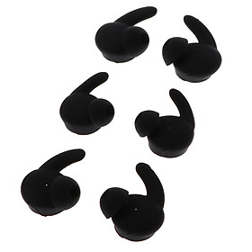 3 pair Silicone Replacement Ear Buds Tips S M L - Black for Huawei Honor xSport AM61 Headset Noise Isolation Headphones Sport