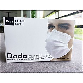 Khẩu Trang Y Tế Dada Mask 4 Lớp - Hộp 50 cái (DC402) - Giao Màu Ngẫu Nhiên
