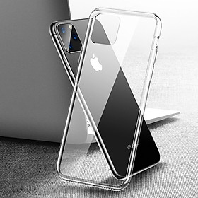 Ốp lưng Cafele trong suốt toàn bộ, lưng kính cường lực không ố vàng, viền máy dẻo cho iPhone 11 Pro 5.8 inch-Không màu-Hàng chính hãng