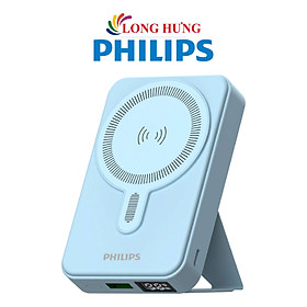 Sạc dự phòng có chân đế từ tính không dây Philips 15W PD 10000mAh DLP9859 - Hàng chính hãng