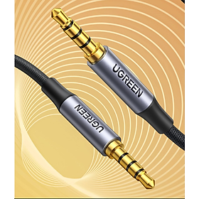 Mua Dây AV 2 đầu giắc 3.5mm UGREEN AV183 20497 kết nối Microphone  đầu kim loại  vỏ bện vải mềm mại  dài 1.5m - Hàng nhập khẩu chính hãng