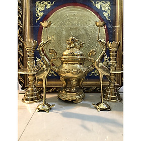 Mua Bộ đỉnh đồng  vàng trơn 5 món cao 50cm