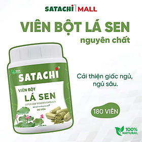 Viên Bột Lá Sen Nguyên Chất SATACHI – 100% Lá Sen – Dạng Viên Tiện Lợi – Hộp 180 viên