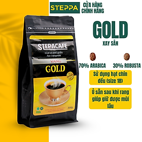 STEPPACAFE-Cà Phê Rang Xay GOLD 70% Arabica+30% Robusta (Túi 250g)