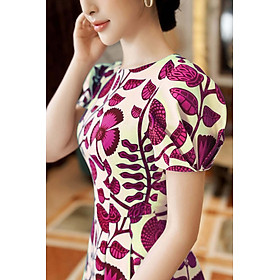 Đầm thiết kế hoa dây in 3d D028- Ladyfashion