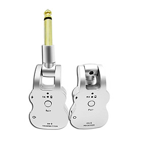 2.4G UHF Wireless Audio Transmitter and Receiver System USB Rechargeable Pick Up for Electric Guitar Bass Musical