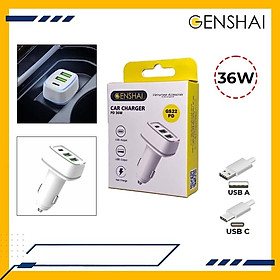 Tẩu Sạc Nhanh XE HƠI Genshai GS22PD 36W _ Hàng chính hãng