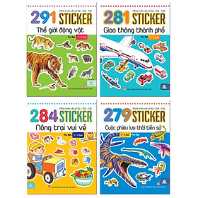 ách Combo 4 cuốn Sticker phát triển chỉ số thông minh IQ-EQ-CQ dành cho bé từ 3-6 tuổi -Ndbooks