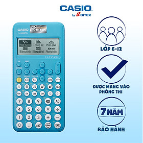 Máy tính học sinh Casio Fx-880BTG màu xa dành cho học sinh cấp 2 cấp 3 lớp 6 đến lớp 12 chuyên dụng mang vào phòng thinh