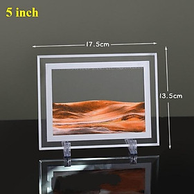 Mua Tranh cát chuyển động nước 3d trang trí hình tròn và hình chữ nhật  tranh cát chảy vintage trang trí phòng ngủ decor bàn