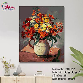 Mua Tranh tô màu theo số Bình hoa hồ điệp BH4152