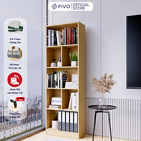 Mua Kệ Sách Gỗ 5 Tầng Màu Gỗ FB73 FIVO Gỗ Chống Ẩm Cao Cấp Dày Dặn  Tấm Lưng Chắc Chắn  Để Được Sách Vở Tài Liệu Kích Thước Lớn