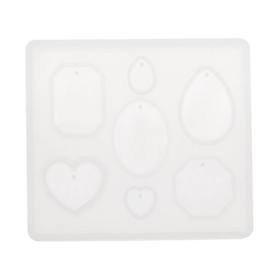 Gem Shapes Diamond Silicone Pendant Mold DIY Jewelry Resin Craft Mould Tools