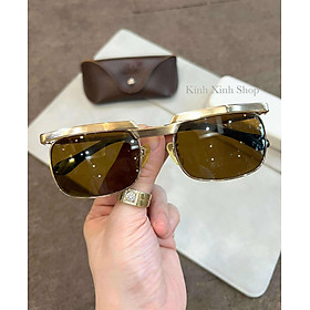 Kính râm chống nắng cao cấp cho nam Solex Mắt thủy tinh gọng Titan mạ vàng 14K