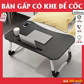 Mua Bàn Học Gấp Gọn Thông Minh Có Khe Cắm Máy Tính Bảng Điện thoại  Khay Để Cốc Tiện Lợi Kích Thước 60x40x28cm