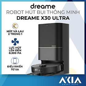 Mua Robot hút bụi lau nhà thông minh Dreame X30 Ultra - Lực hút 8300Pa  Tự động giặt và sấy khô giẻ  Camera AI  Điều khiển từ xa - Bản quốc tế  Hàng chính hãng - Bh 24 tháng