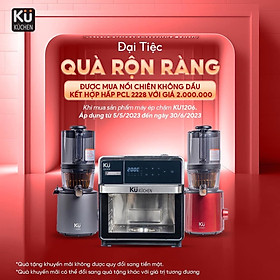 Combo Máy ép chậm KUCHEN KU 1206 + Nồi chiên không dầu kết hợp hấp Kuchen PCL 2228 - Hàng chính hãng