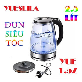 Mua ẤM ĐUN SIÊU TỐC INOX THÁI LAN - ẤM ĐUN SIÊU TỐC ĐUN JIPLAI 2.5 L - ẤM ĐUN SIÊU TỐC YUESILILA 2.5 LÍT TRONG SUỐT