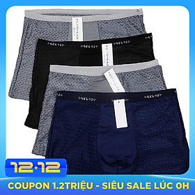 Combo 4 Quần Lót Nam Boxer Thông Hơi Lưng Nhật Thoáng Mát , Quần Sịp Đùi Thông Hơi Cao cấp - (Giao Màu Ngẫu Nhiên)