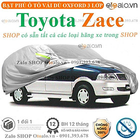 Bạt che phủ xe ô tô Toyota Zace 3 lớp cao cấp