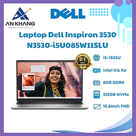 Laptop Dell Inspiron 3530 N3530-i5U085W11SLU (Intel Core i5-1335U | 8GB | 512GB | Intel UHD | 15.6 inch FHD | Win 11 | Office | Bạc) - Hàng Chính Hãng - Bảo Hành 12 Tháng