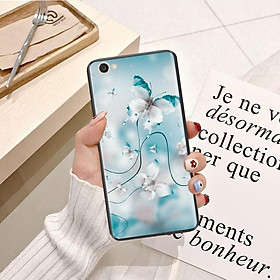 Ốp lưng dành cho ViVo V9 Youth Viền dẻo TPU hình Cánh Bướm Xanh