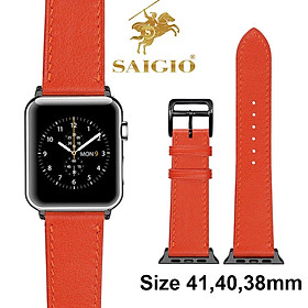 Dây Apple Watch 41mm 40mm 38mm, Chất Liệu Da Bò Cao Cấp, Dây Đeo Phong Cách Cổ Điển, Đơn Giản Và Tinh Tế, Tương Thích Các Phiên Bản Series 9/8/7/6/5/4/3/2/1/SE/SE2