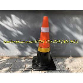 Mua Cọc giao thông hình chóp đế đen nhựa cứng GT70DC- Hình thật
