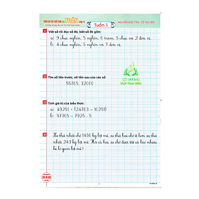 SÁCH - phiếu bài tập cuối tuần môn toán lớp 4 (dùng chung cho các bộ sgk hiện hành) ( HA)