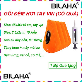 Mua Gối đệm bơm hơi hình tam giác hỗ trợ lưng cơ thể nâng cao tiện dụng cho các cặp đôi (Tùy Chọn Mẫu Combo Quà Tặng) - Combo B0184B95
