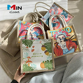 Túi Cói Túi Xách Nữ Mini Phong cách Vintage TV12