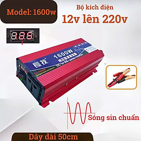 Mua Kích Điện 1600W Sóng Sin Chuẩn – Chuyển 12V Thành 220V Dành Cho Gia Đình Mất Điện