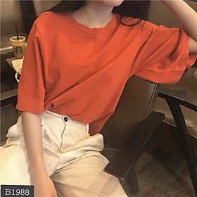 Áo thun trơn tay lỡ đủ màu form rộng unisex nam nữ chất cotton