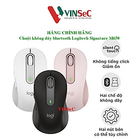 Chuột không dây bluetooth Logitech Signature M650 - Hàng chính hãng