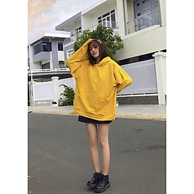 Áo Hoodie basic màu trơn unisex nam nữ SV Plus - 20 màu vàng