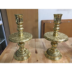 Mua Cặp chân nến bằng đồng cao 32cm
