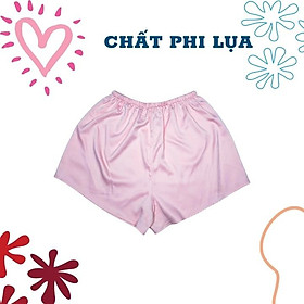Quần đùi Nữ Lụa Satin Cao Cấp từ 45-64kg- mặc ngủ - mặc trong váy -mềm min