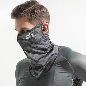 Mặt nạ bảo vệ tia UV cho nam nữ tham gia các hoạt động ngoài trời-Màu Ngụy trang đen-Size Một cỡ