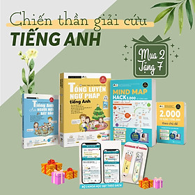 Combo Giải Cứu Tiếng Anh Tổng Luyện Ngữ Pháp Và Hack 3000 Từ Vựng Bằng Phương Pháp Mind Map (Tặng Khóa học 980K)