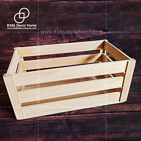 Khay gói quà bằng gỗ pallet/ hộp gỗ đựng quà tết (nhận kích thước theo yêu cầu)