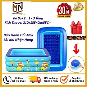 Mua Bể Bơi Phao Kích Thước 2M1 ( 210x135xCao55Cm ) 3 Tầng Cho Bé  Hàng Loại 1 Có Đáy Chống Trượt  An Toàn Khi Sử Dụng