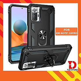 Ốp lưng cho Xiaomi Redmi Note 10 Pro chống sốc 2 lớp kèm nhẫn iring làm giá đỡ