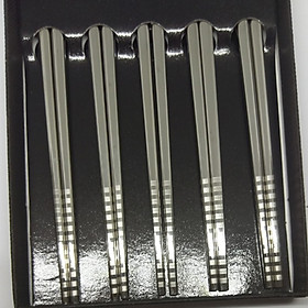 Mua Set 5 đôi đũa inox cầm đầm tay  chắc chắn  không trơn Nhật Bản