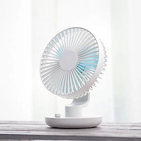Xiaomi Uareliffe Quạt để bàn mini USB có thể sạc lại Thích hợp cho mùa hè Ngoài trời Điều chỉnh tốc độ lắc của đầu quạt - WHITE